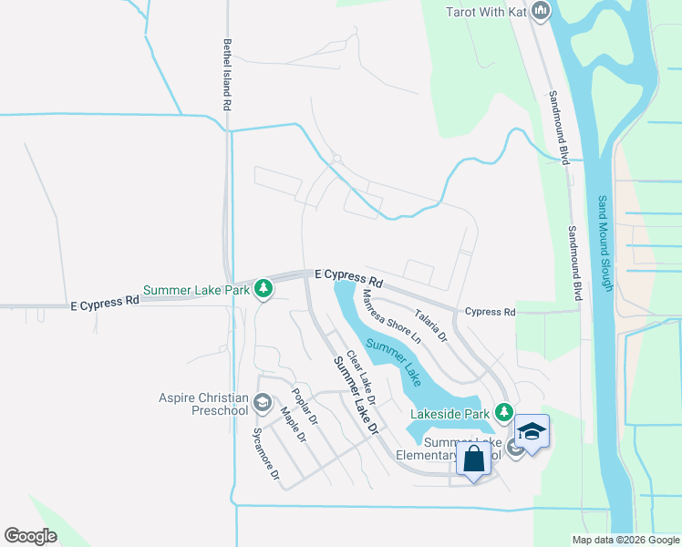map of restaurants, bars, coffee shops, grocery stores, and more near 3818 East Cypress Road in Oakley