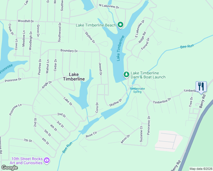 map of restaurants, bars, coffee shops, grocery stores, and more near 9350 East Lakeview Drive in Bonne Terre