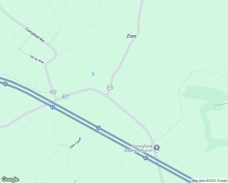 map of restaurants, bars, coffee shops, grocery stores, and more near 1598 Zion Road in Zion Crossroads