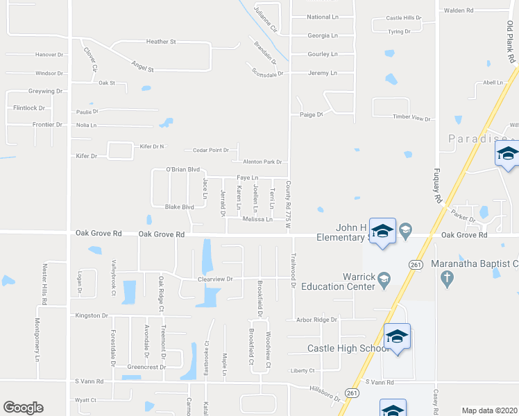 map of restaurants, bars, coffee shops, grocery stores, and more near 2888 Joellen Lane in Newburgh