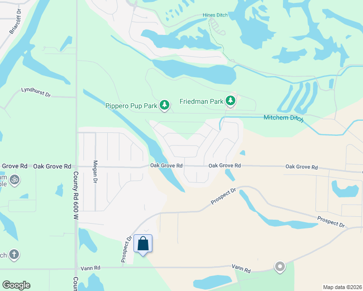 map of restaurants, bars, coffee shops, grocery stores, and more near Belmont Drive in Warrick County