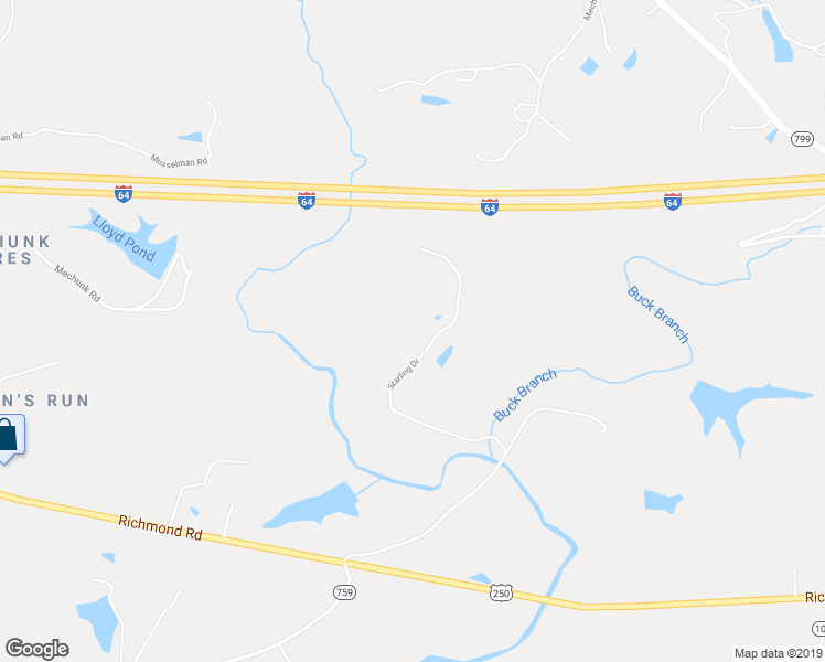 map of restaurants, bars, coffee shops, grocery stores, and more near 271 Starling Drive in Keswick