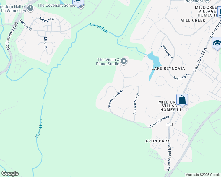 map of restaurants, bars, coffee shops, grocery stores, and more near 431 Hidden Ridge Road in Charlottesville