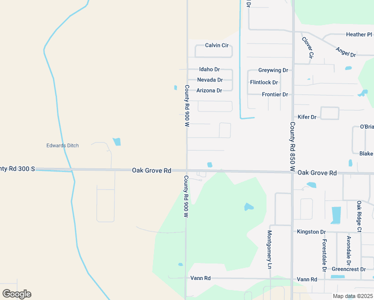 map of restaurants, bars, coffee shops, grocery stores, and more near 2951 County Road 900 West in Newburgh