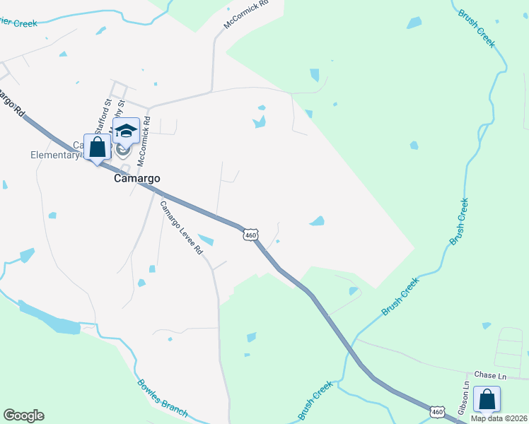 map of restaurants, bars, coffee shops, grocery stores, and more near 4631 Camargo Road in Mount Sterling
