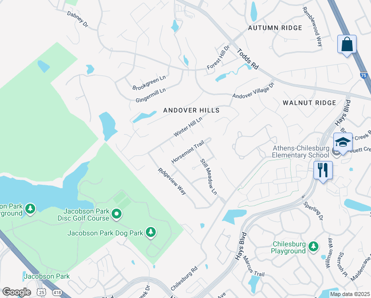 map of restaurants, bars, coffee shops, grocery stores, and more near 3713 Dearman Court in Lexington