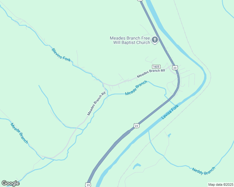 map of restaurants, bars, coffee shops, grocery stores, and more near 445 Meades Branch Road in Louisa