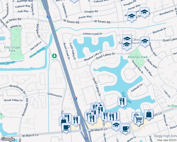 map of restaurants, bars, coffee shops, grocery stores, and more near in Stockton