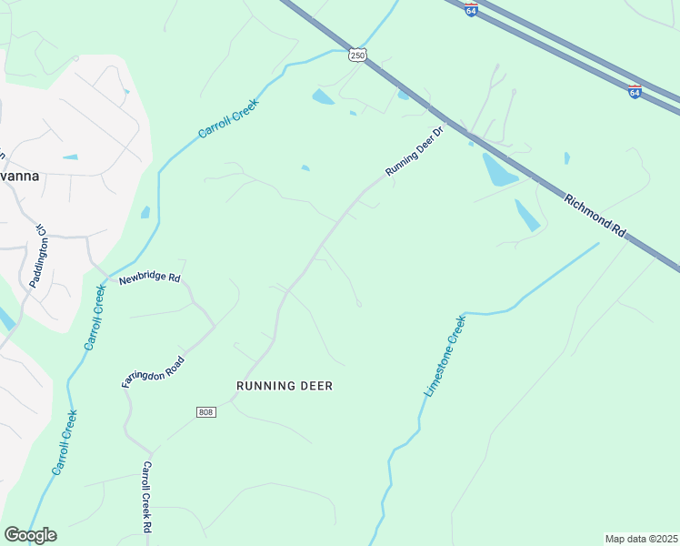 map of restaurants, bars, coffee shops, grocery stores, and more near 1505 Running Deer Drive in Keswick