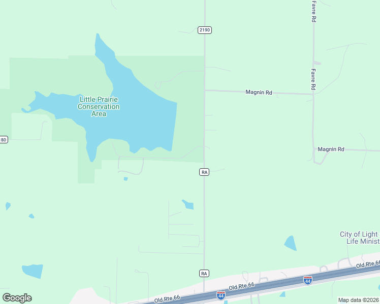 map of restaurants, bars, coffee shops, grocery stores, and more near 12342 Prairie Lake Road in Rolla