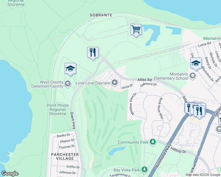 map of restaurants, bars, coffee shops, grocery stores, and more near 5349 Eagle Court in Richmond