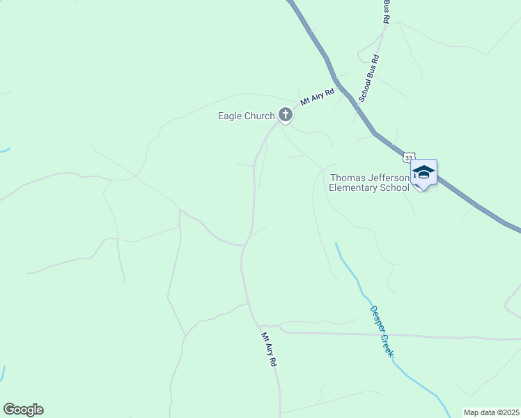 map of restaurants, bars, coffee shops, grocery stores, and more near 4358 Mount Airy Road in Louisa