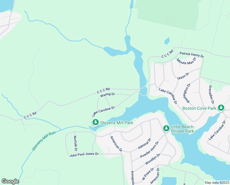 map of restaurants, bars, coffee shops, grocery stores, and more near 149 Waring Drive in Ruther Glen