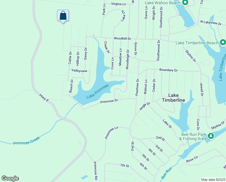 map of restaurants, bars, coffee shops, grocery stores, and more near 9413 Woodleigh Drive in Bonne Terre
