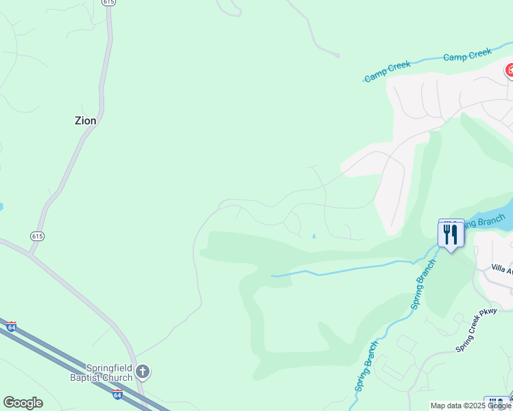 map of restaurants, bars, coffee shops, grocery stores, and more near 497 Bayberry Lane in Gordonsville