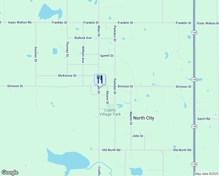 map of restaurants, bars, coffee shops, grocery stores, and more near in North City