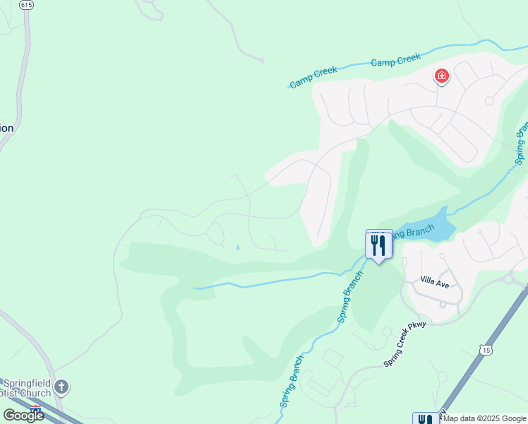 map of restaurants, bars, coffee shops, grocery stores, and more near 1628 Bear Island Parkway in Zion Crossroads
