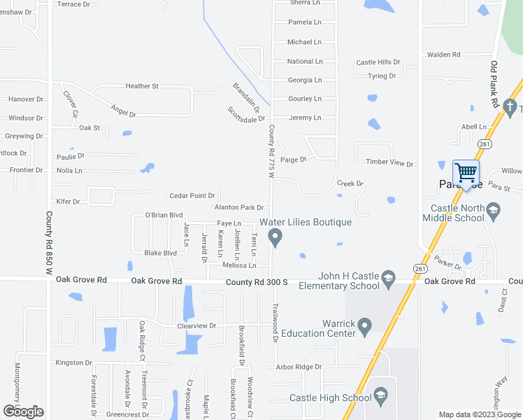 map of restaurants, bars, coffee shops, grocery stores, and more near 7777 Alanton Park Drive in Newburgh