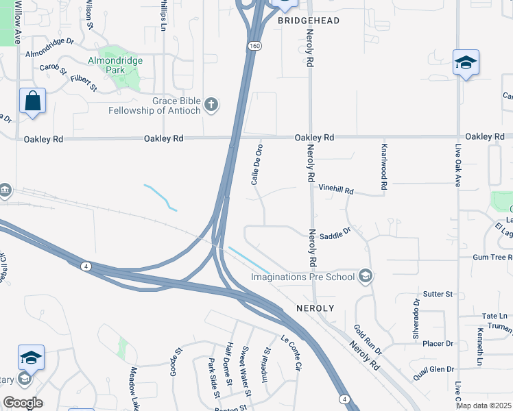 map of restaurants, bars, coffee shops, grocery stores, and more near 15 Madeira Court in Oakley
