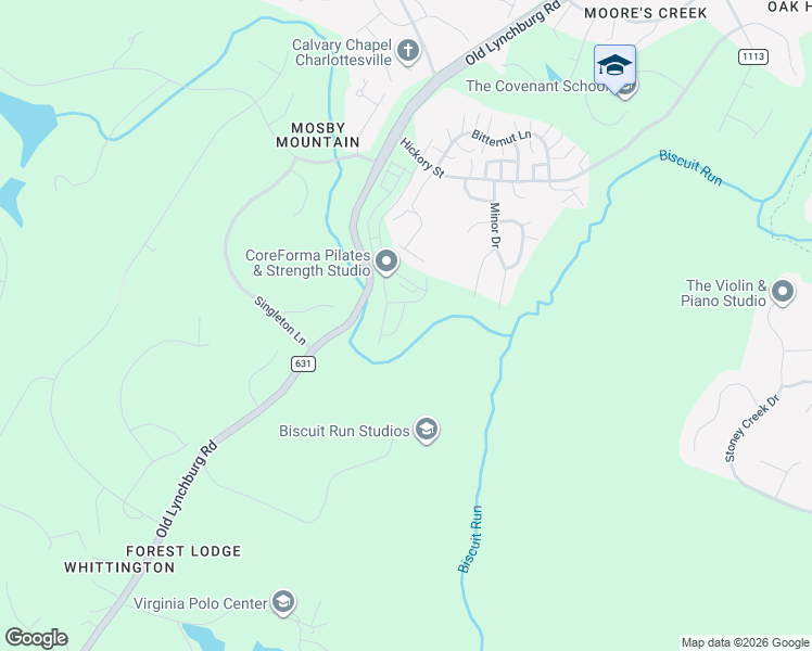 map of restaurants, bars, coffee shops, grocery stores, and more near 1748 Mattox Court in Charlottesville