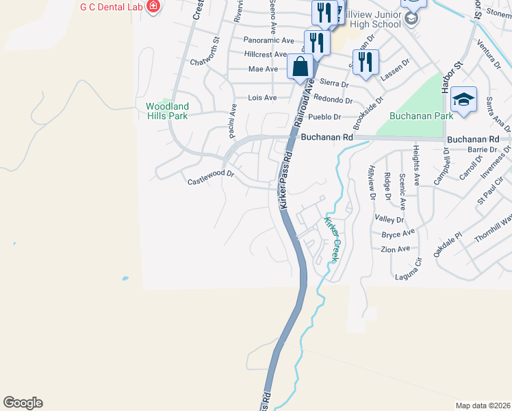 map of restaurants, bars, coffee shops, grocery stores, and more near 112 Encinal Place in Pittsburg