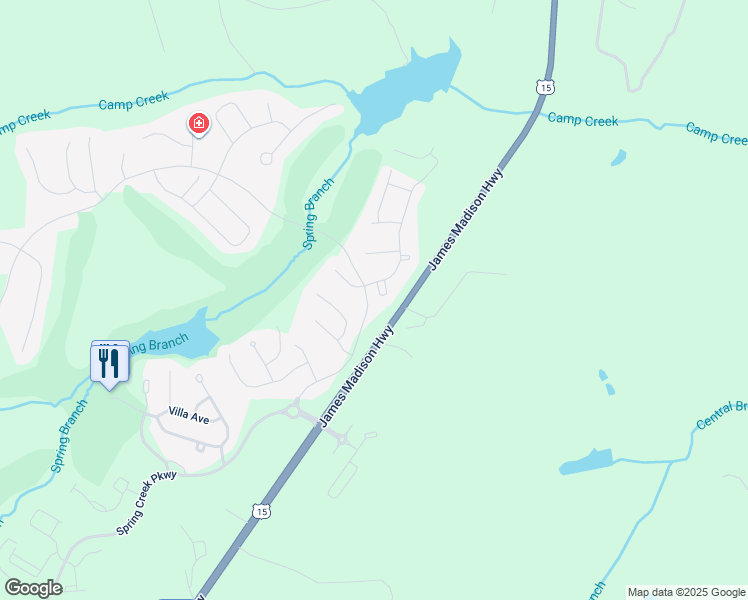 map of restaurants, bars, coffee shops, grocery stores, and more near 30 Acorn Ct in Zion Crossroads