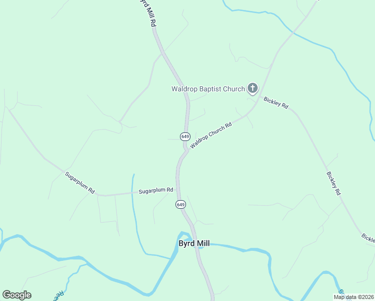 map of restaurants, bars, coffee shops, grocery stores, and more near 30 Waldrop Church Road in Louisa