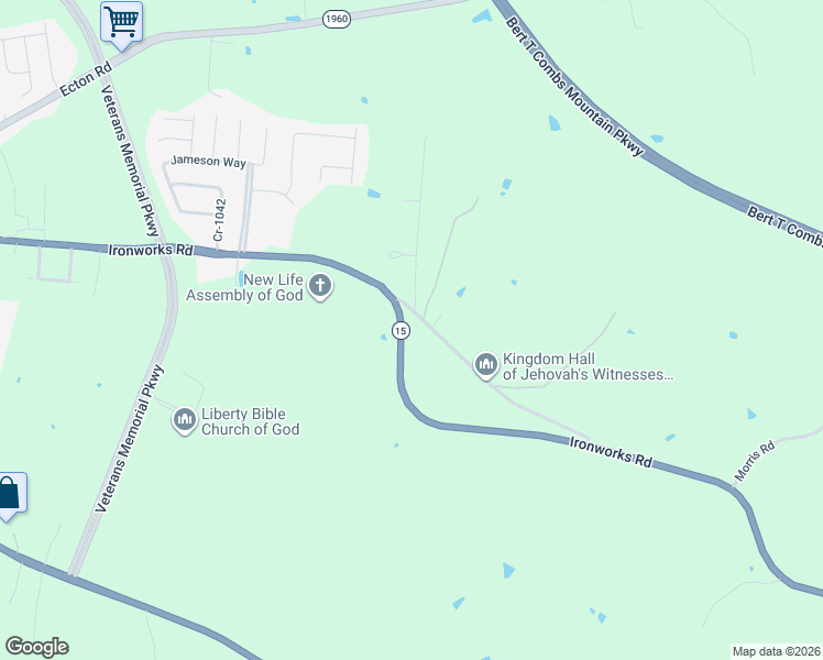 map of restaurants, bars, coffee shops, grocery stores, and more near 2375 Ironworks Road in Winchester