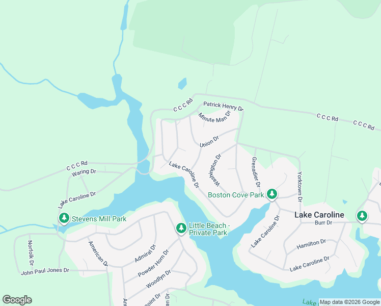 map of restaurants, bars, coffee shops, grocery stores, and more near 5 Monroe Cove in Ruther Glen