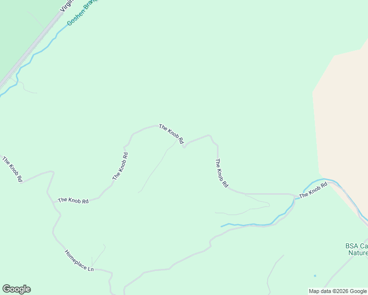 map of restaurants, bars, coffee shops, grocery stores, and more near The Knob Road in Rockbridge County