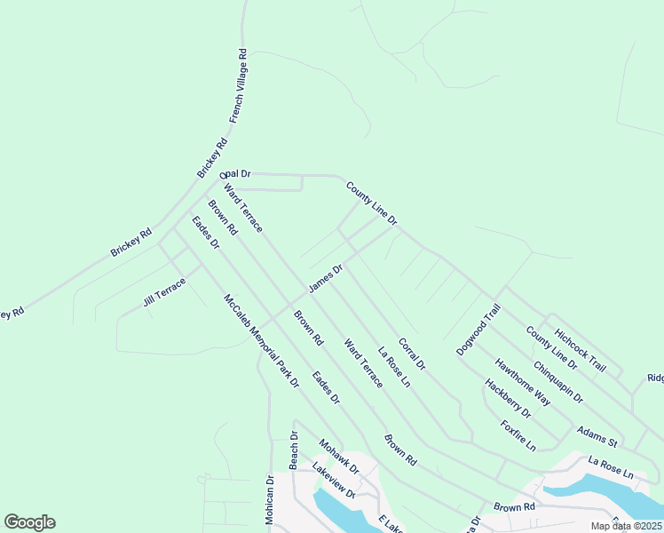 map of restaurants, bars, coffee shops, grocery stores, and more near 9633 James Drive in French Village