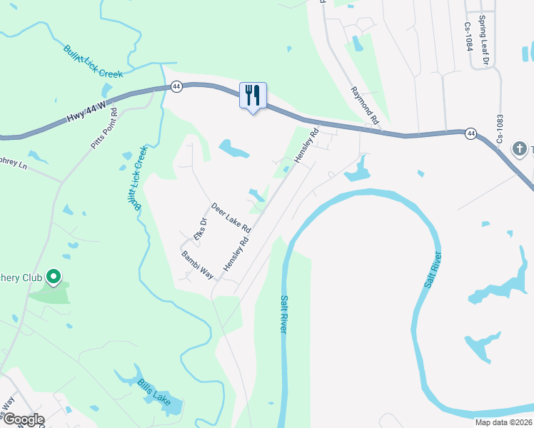 map of restaurants, bars, coffee shops, grocery stores, and more near 424 Hensley Road in Shepherdsville