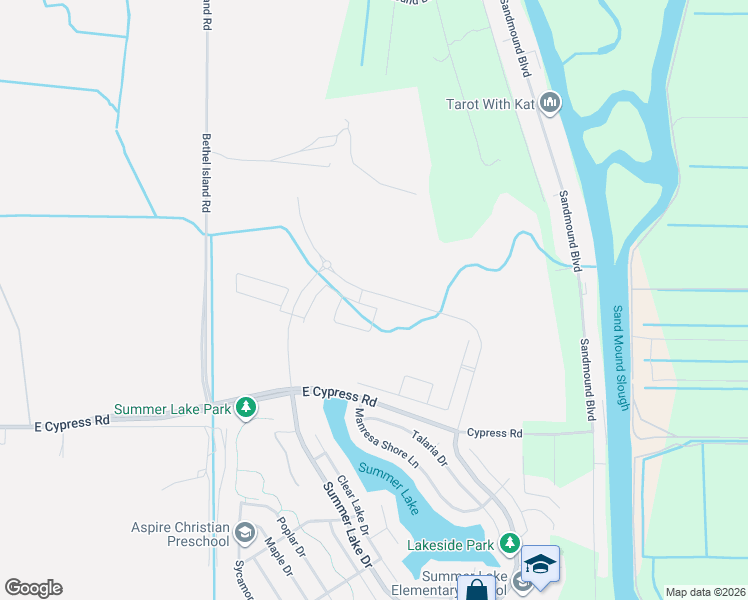 map of restaurants, bars, coffee shops, grocery stores, and more near 3818-3836 East Cypress Road in Oakley