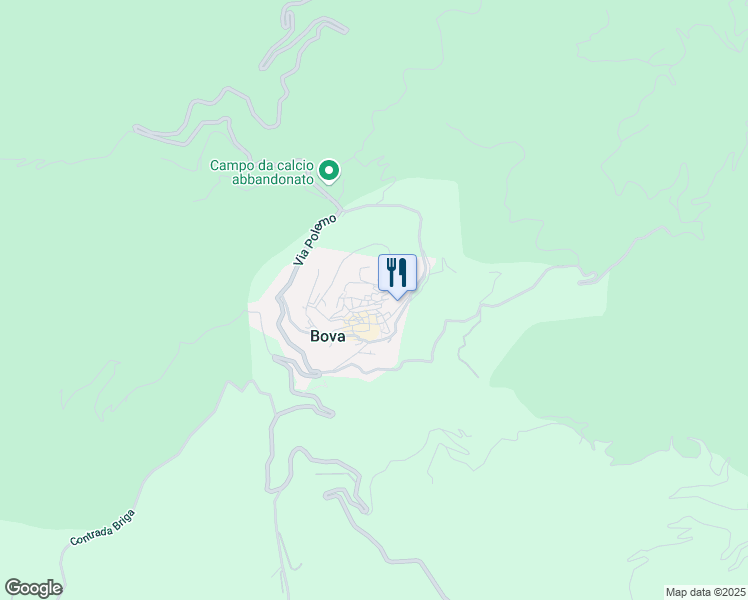 map of restaurants, bars, coffee shops, grocery stores, and more near 25 Via Rozzolino in Bova