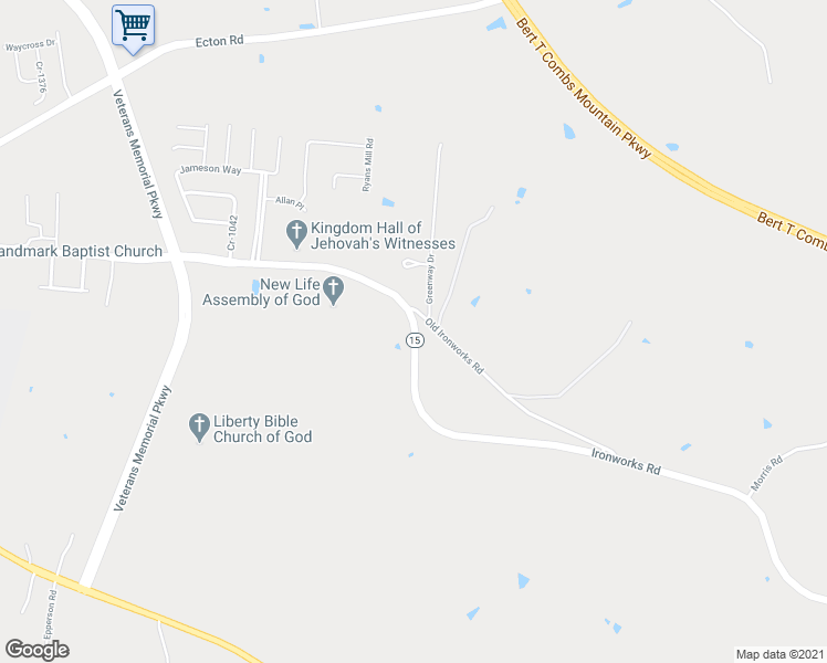 map of restaurants, bars, coffee shops, grocery stores, and more near 2375 Ironworks Road in Winchester