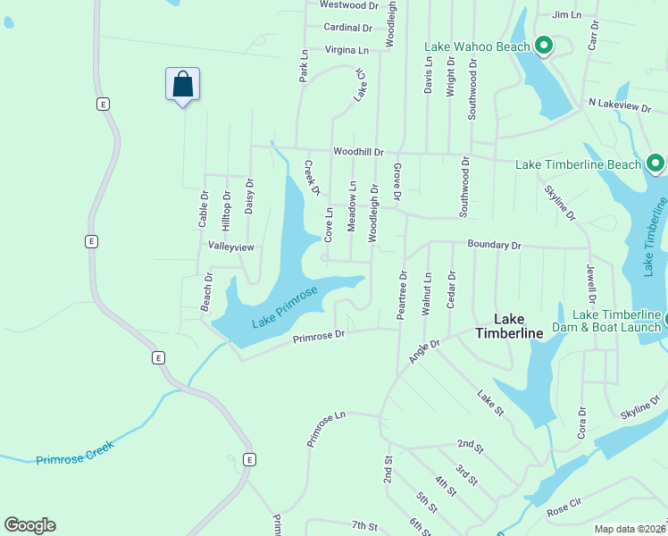 map of restaurants, bars, coffee shops, grocery stores, and more near 1716 Pointview Drive in Bonne Terre