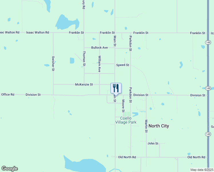 map of restaurants, bars, coffee shops, grocery stores, and more near in North City