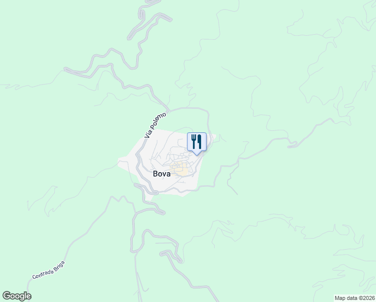 map of restaurants, bars, coffee shops, grocery stores, and more near 25 Via Rozzolino in Bova