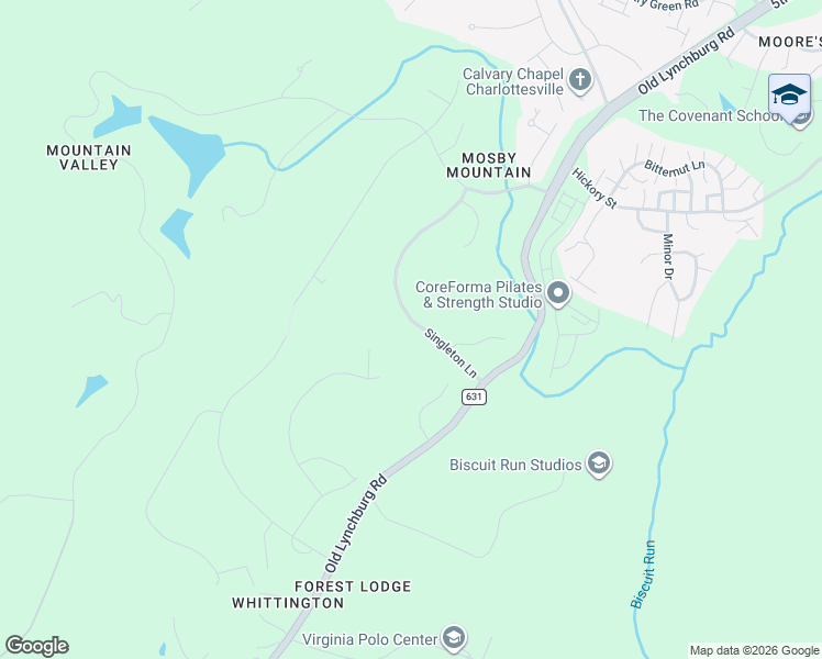 map of restaurants, bars, coffee shops, grocery stores, and more near 1420 Singleton Lane in Charlottesville