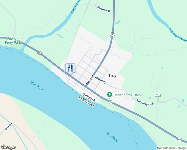 map of restaurants, bars, coffee shops, grocery stores, and more near 402 Main Street in Tell City