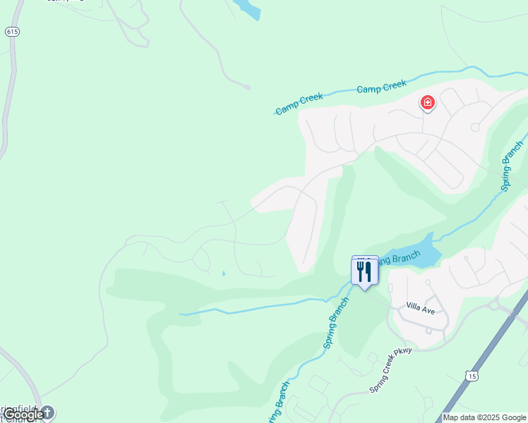 map of restaurants, bars, coffee shops, grocery stores, and more near 141 Bayberry Lane in Zion Crossroads