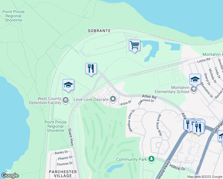 map of restaurants, bars, coffee shops, grocery stores, and more near 5161 Waggle Court in Richmond