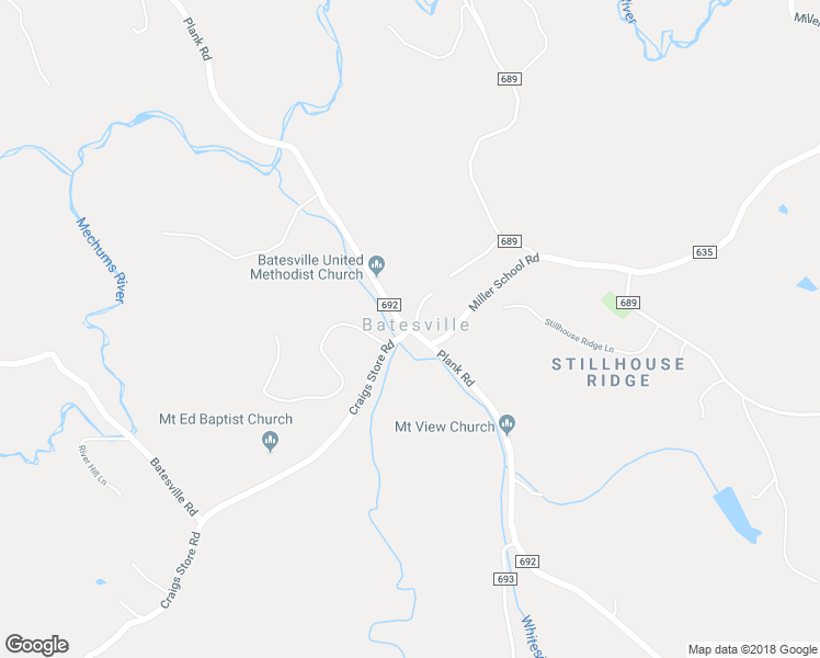 map of restaurants, bars, coffee shops, grocery stores, and more near County Road 692 & County Road 635 in Afton