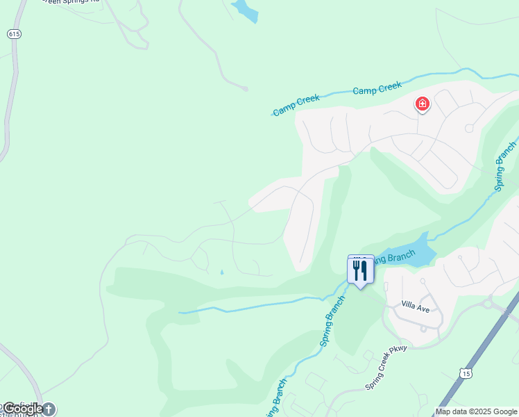 map of restaurants, bars, coffee shops, grocery stores, and more near 141 Bayberry Lane in Zion Crossroads