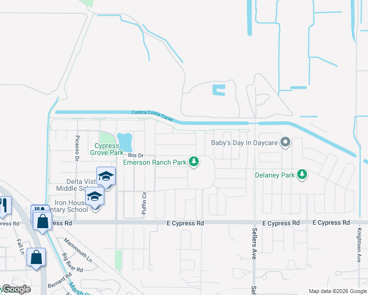 map of restaurants, bars, coffee shops, grocery stores, and more near 847 Dunmore Street in Oakley