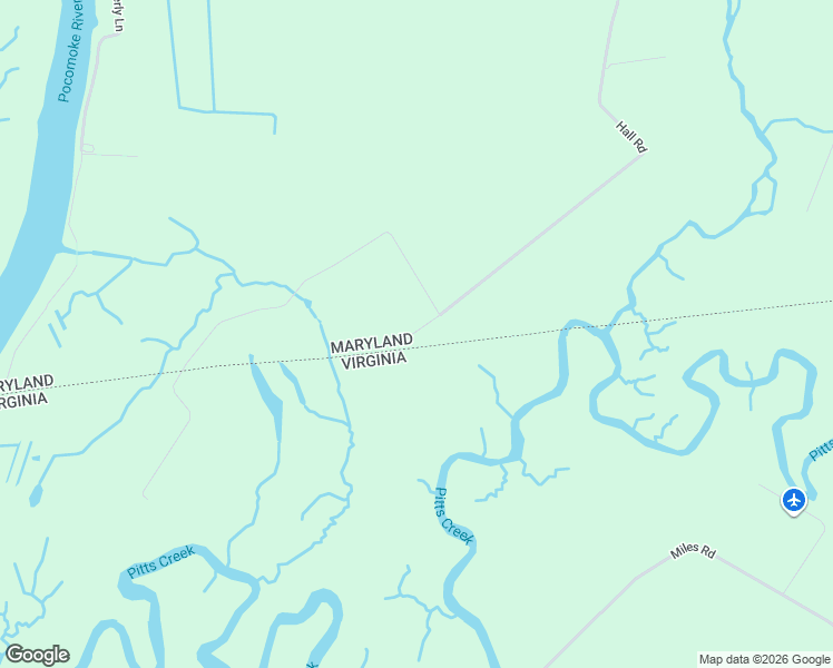 map of restaurants, bars, coffee shops, grocery stores, and more near 163 Hall Road in Pocomoke City