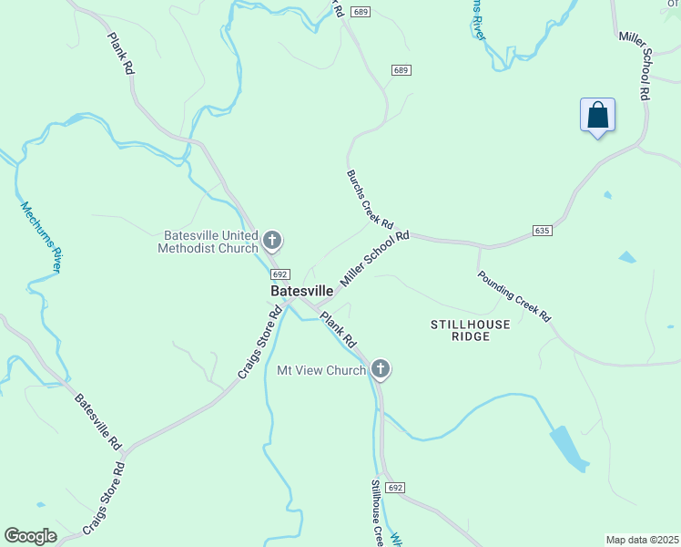 map of restaurants, bars, coffee shops, grocery stores, and more near 1980 Miller School Road in Charlottesville