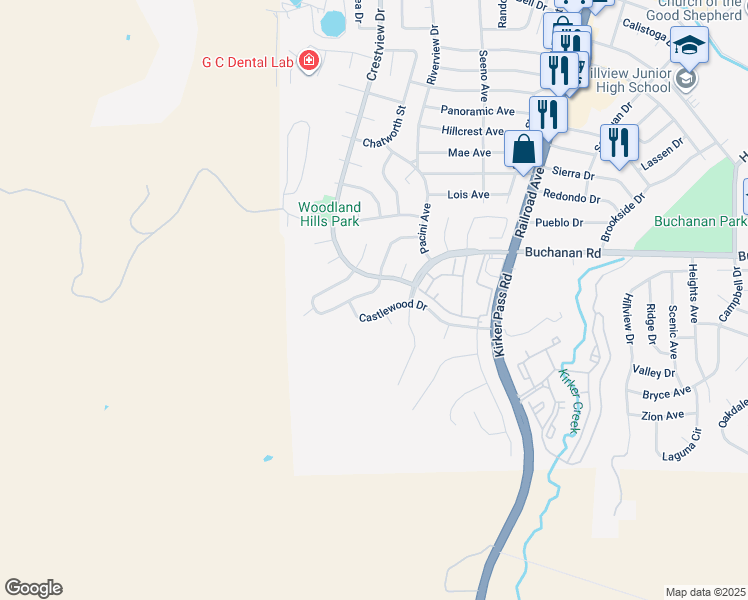 map of restaurants, bars, coffee shops, grocery stores, and more near 37 Kingswood Drive in Pittsburg