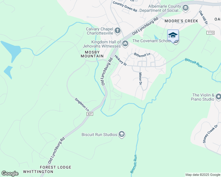 map of restaurants, bars, coffee shops, grocery stores, and more near 3102 Horizon Road in Charlottesville