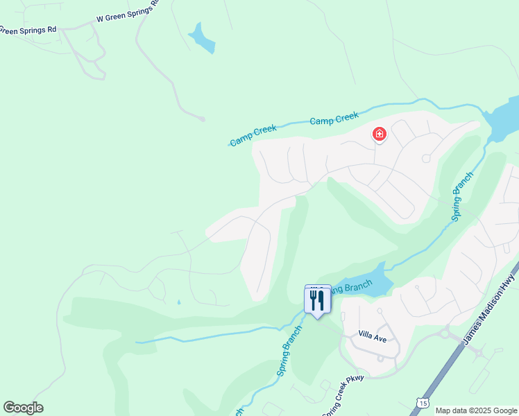 map of restaurants, bars, coffee shops, grocery stores, and more near 1300 Bear Island Parkway in Zion Crossroads